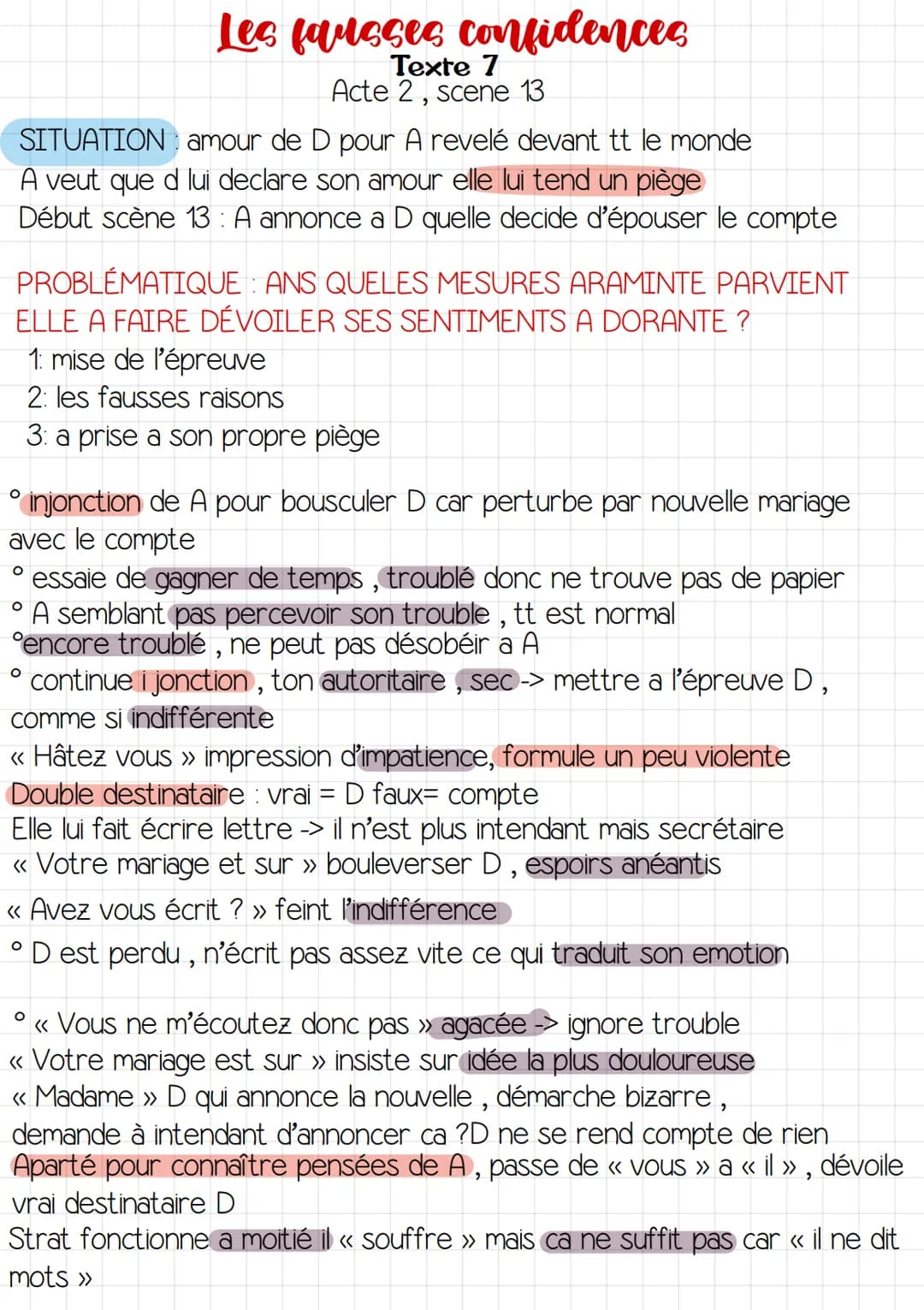 SITUATION amour de D pour A revelé devant tt le monde
A veut que d lui declare son amour elle lui tend un piège
Début scène 13 : A annonce a
