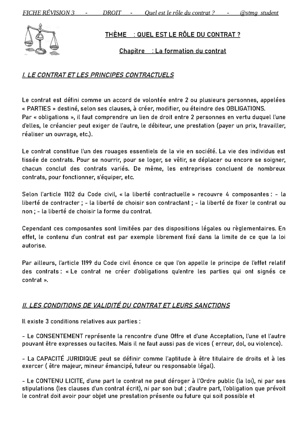 Les types de contrats en droit - PDF, cours et fiches pour tout comprendre