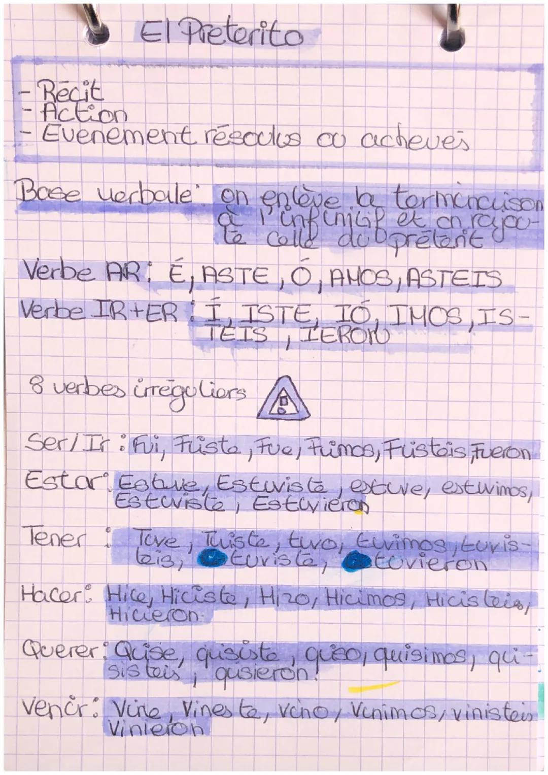 # El imperfecto.

- Temps du passé
- Momation
- habitude
- Action qui dire.

u & temps de la description."

Verbe AR: Aba, abas, aba, abames