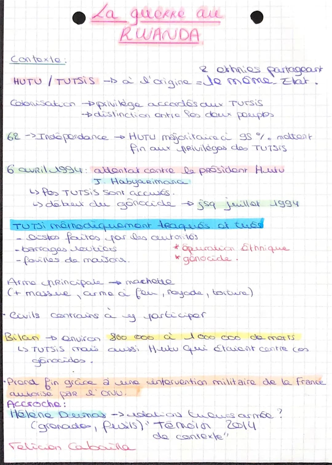 Contexte:
2 ethnies partageant
HUTU / TUTSIS -s à l'origine de mome! Zlat
Calorisation →→→ privilege accades aux TUTSIS
distinction entre le