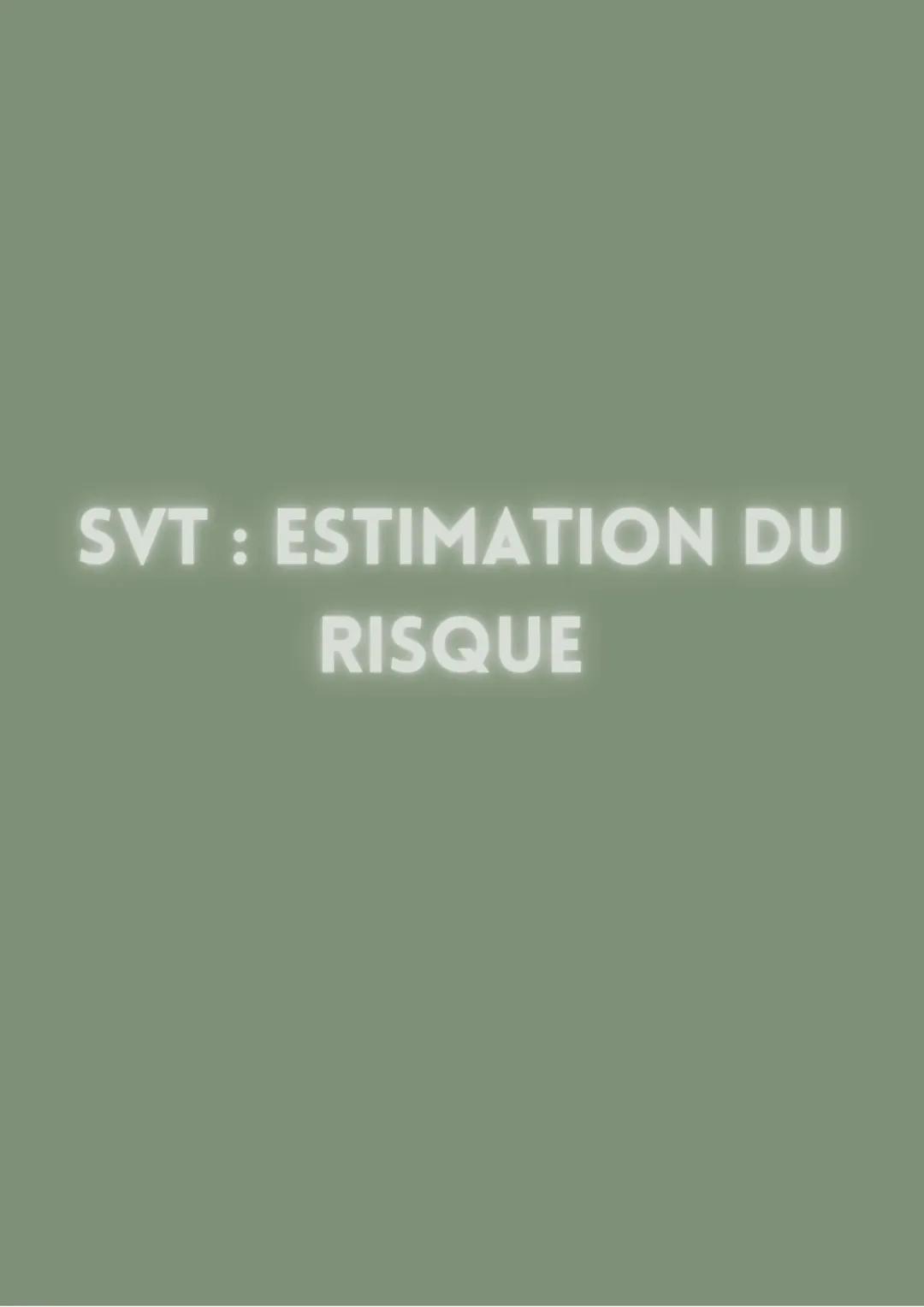 Estimer le risque 