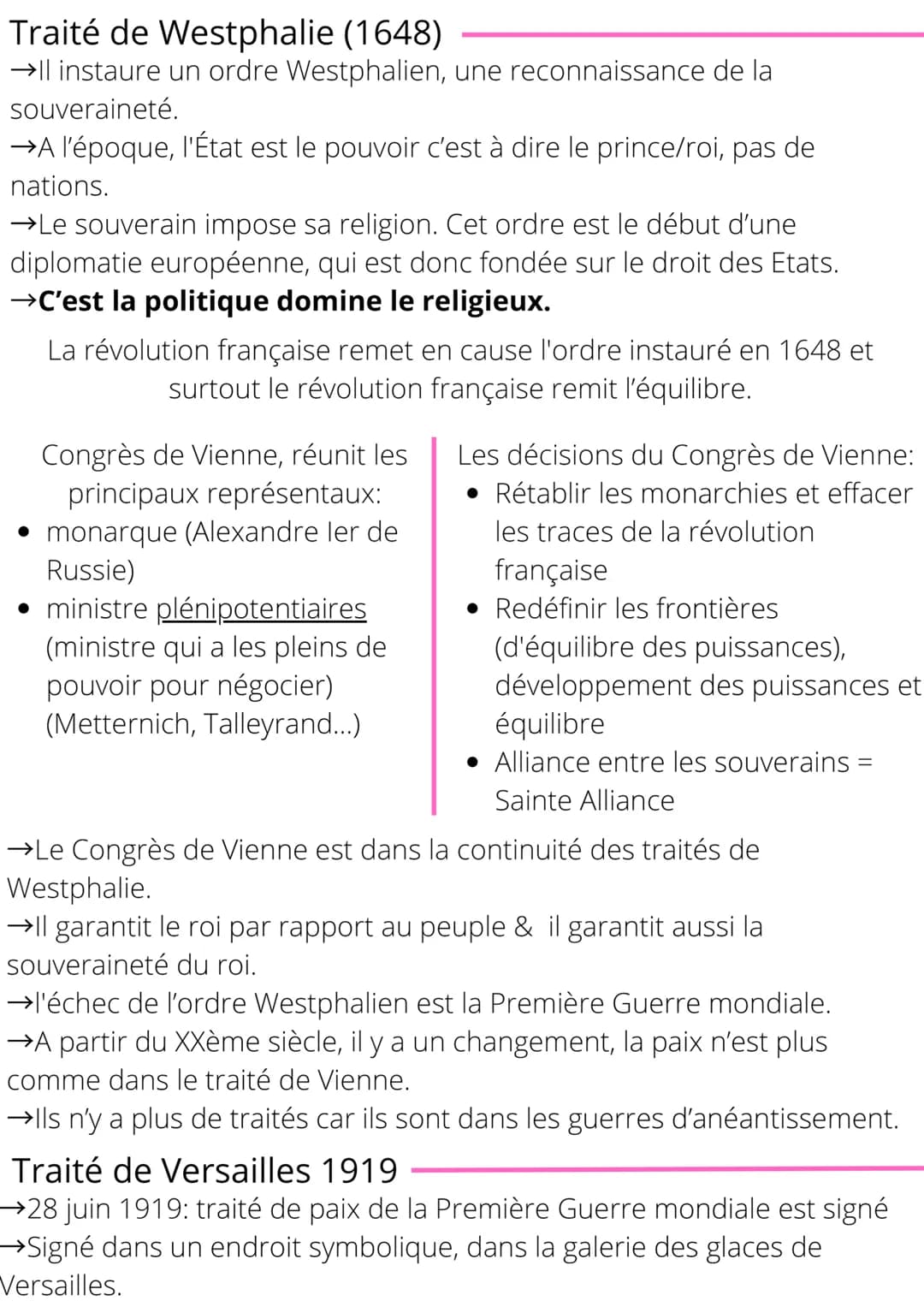 THÈME 2 - AXE 2 - LE DÉFI DE LA
CONSTRUCTION DE LA PAIX
La paix, c'est tout simplement l'absence de guerre.
Traité de paix: acte internation