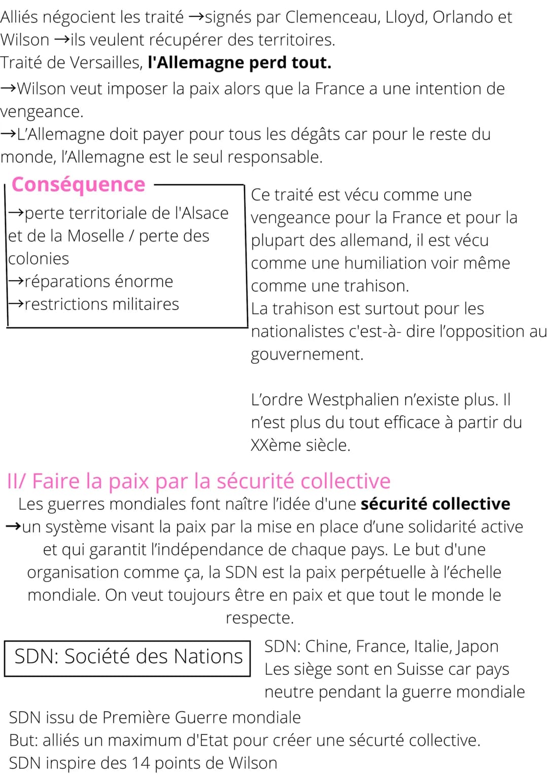 THÈME 2 - AXE 2 - LE DÉFI DE LA
CONSTRUCTION DE LA PAIX
La paix, c'est tout simplement l'absence de guerre.
Traité de paix: acte internation