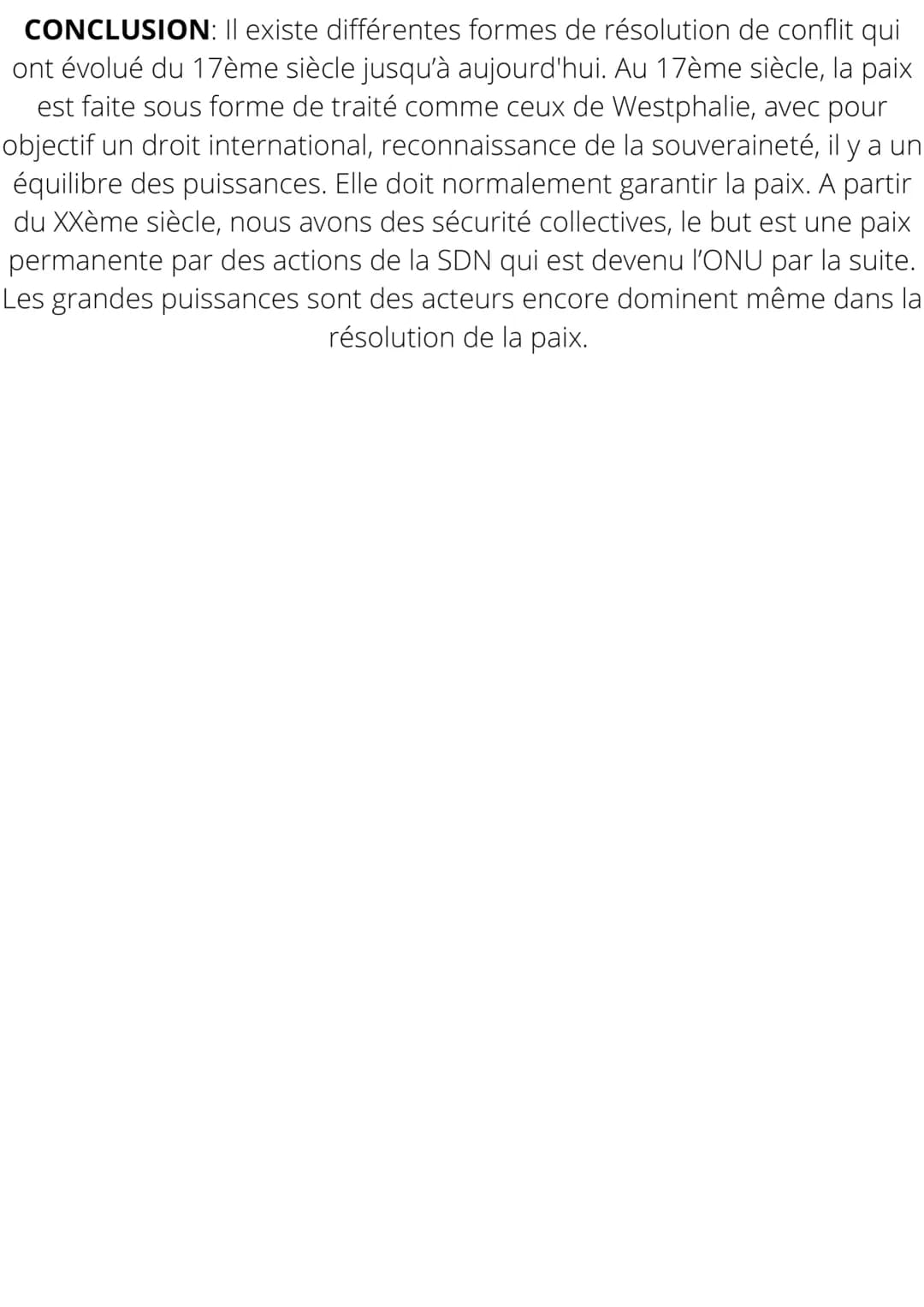 THÈME 2 - AXE 2 - LE DÉFI DE LA
CONSTRUCTION DE LA PAIX
La paix, c'est tout simplement l'absence de guerre.
Traité de paix: acte internation