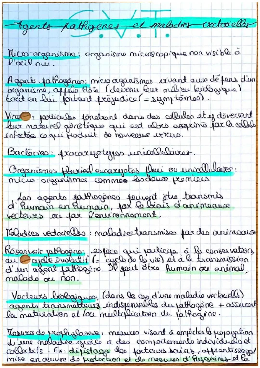 Agents pathogènes et maladies vectorielles 