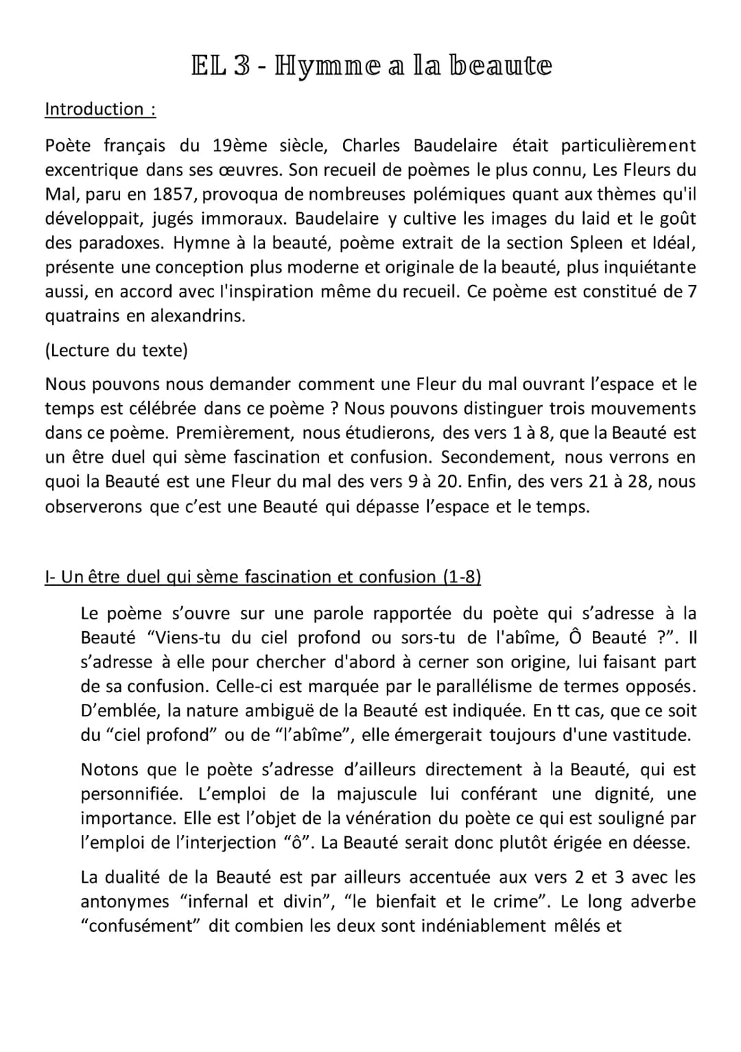 
<p>Charles Baudelaire, poète français du 19ème siècle, était reconnu pour sa poésie excentrique. Son recueil le plus célèbre, Les Fleurs du