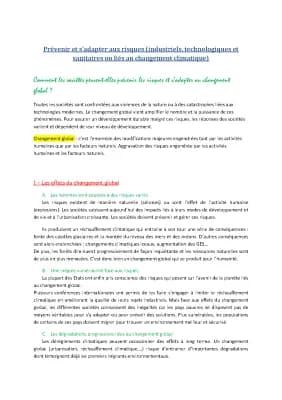 Know Prévenir et s’adapter aux risques (industriels, technologiques et sanitaires ou liés au changement climatique) thumbnail
