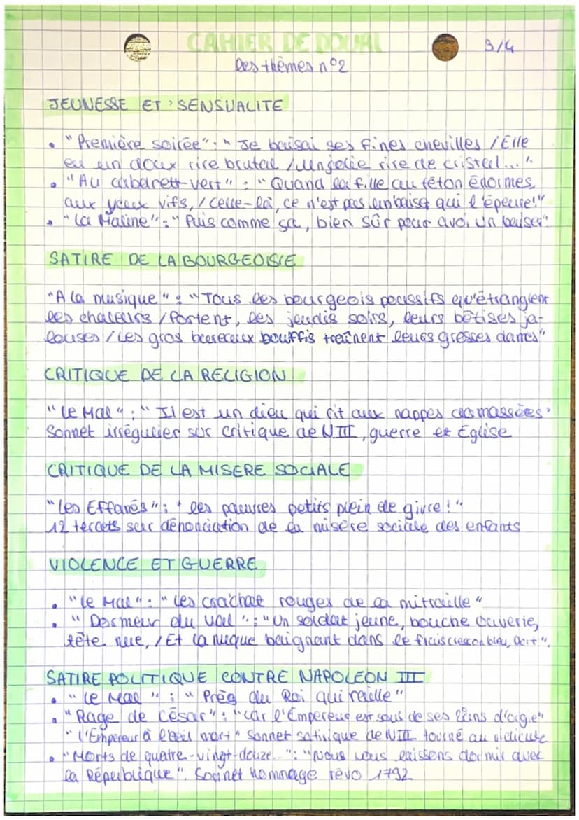 C
ceuvre
1/4
ARTHUR RIMBAUD
Né en 1854 (Chaceeville). bans quand son père part.
Elevé par sa mère femme très doyance, autoritaire, sévère-
E