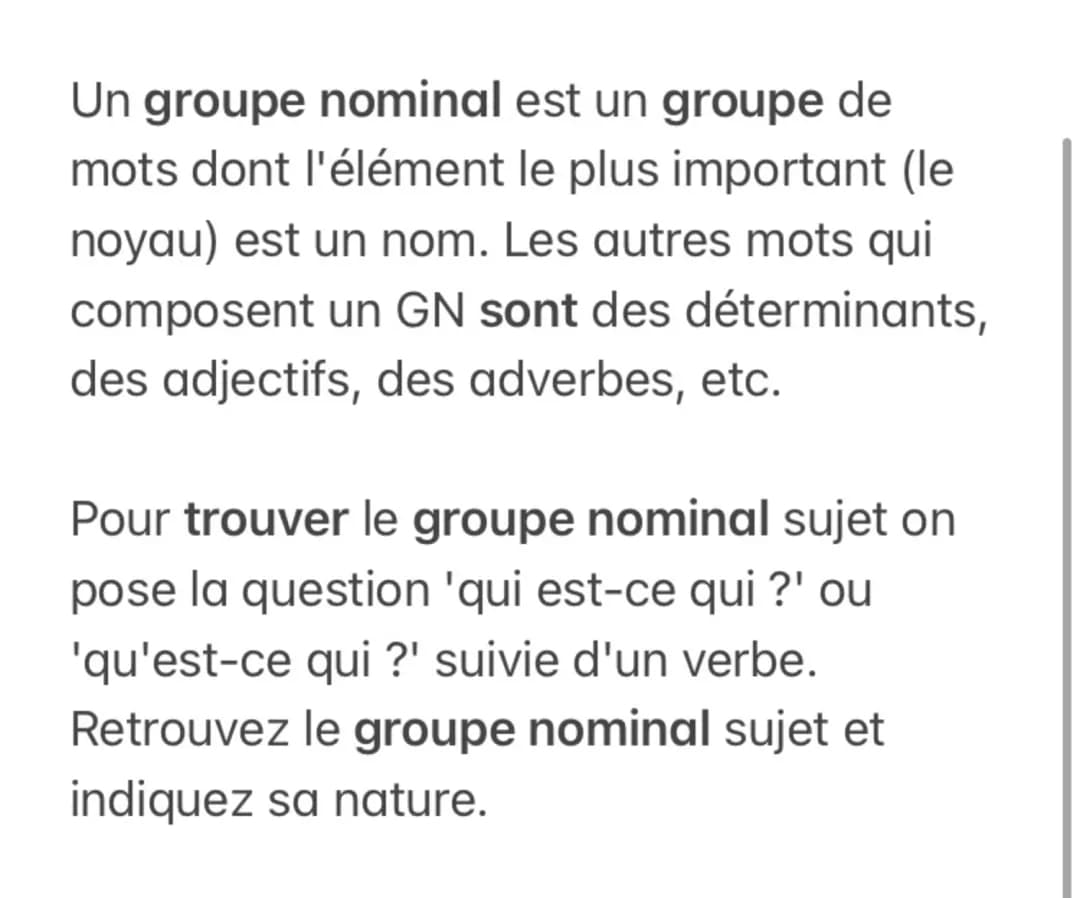 le groupe nominal 