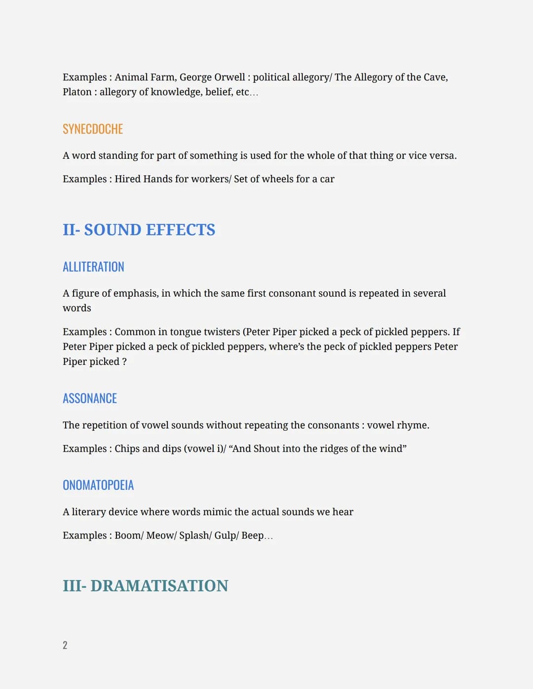 I- COMPARISON
SIMILE
Literary Devices
An overt comparison showing similarities between two things, usually with "like" or "as"
Examples: As 