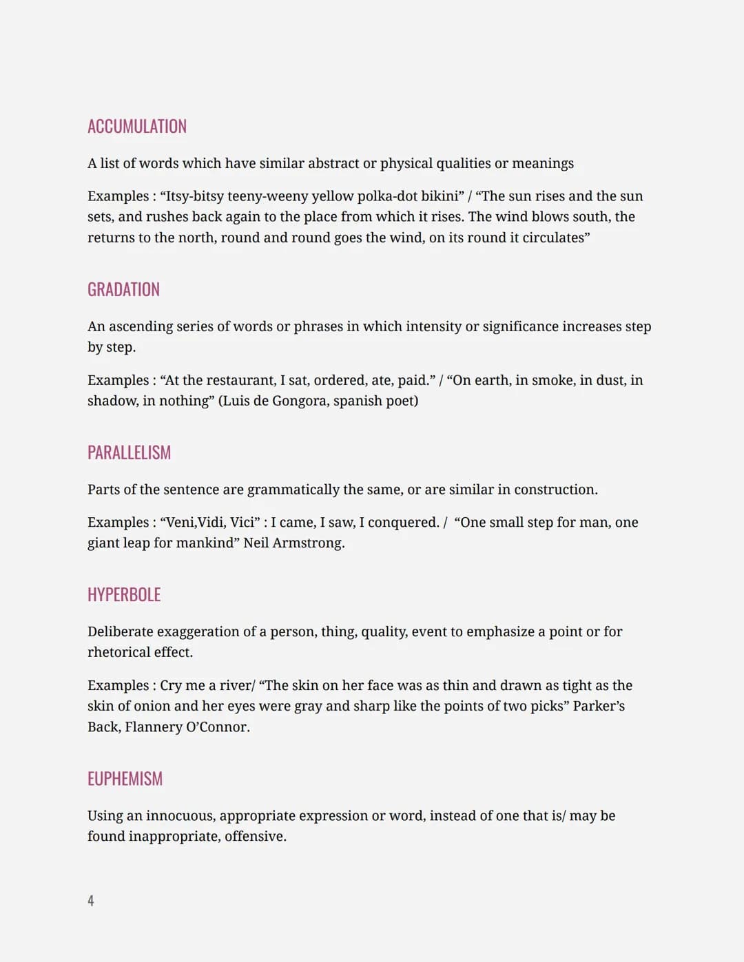 I- COMPARISON
SIMILE
Literary Devices
An overt comparison showing similarities between two things, usually with "like" or "as"
Examples: As 