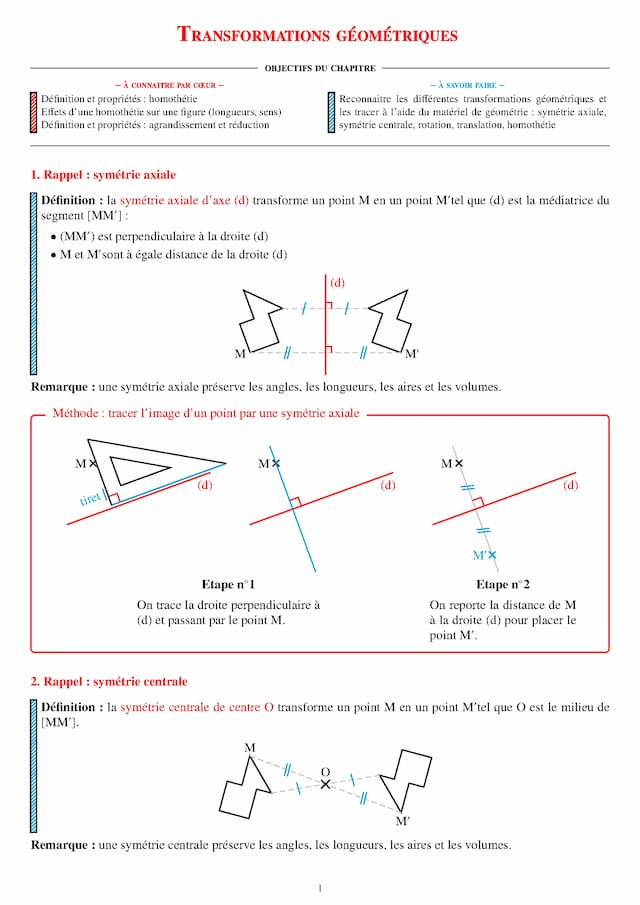Know Transformations geometriques - Cours (poly) thumbnail