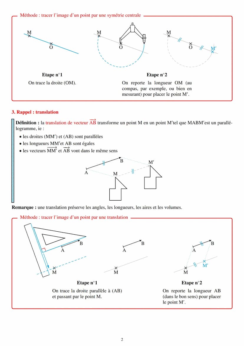 TRANSFORMATIONS GÉOMÉTRIQUES
- À CONNAITRE PAR COEUR -
Définition et propriétés : homothétie
OBJECTIFS DU CHAPITRE
Effets d'une homothétie s