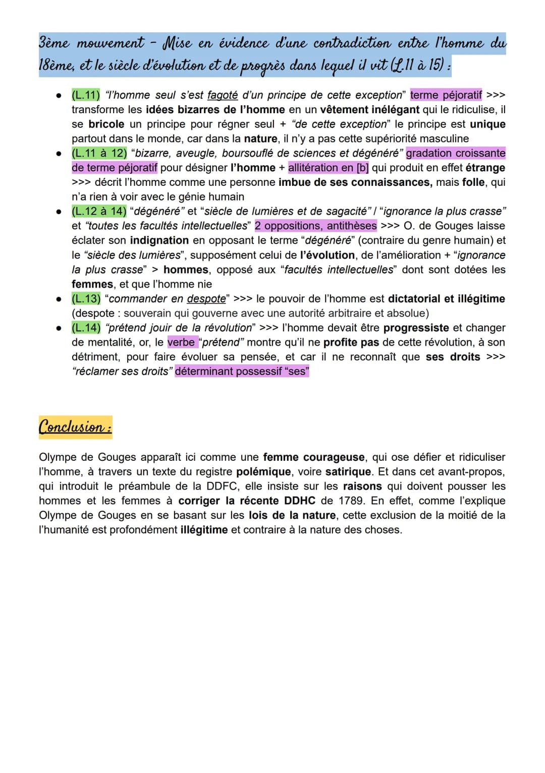 Avant-propos. Déclaration des droits de la Femme et de la Citoyenne
Parcours associé: Écrire et combattre pour l'égalité (texte 3)
Introduct