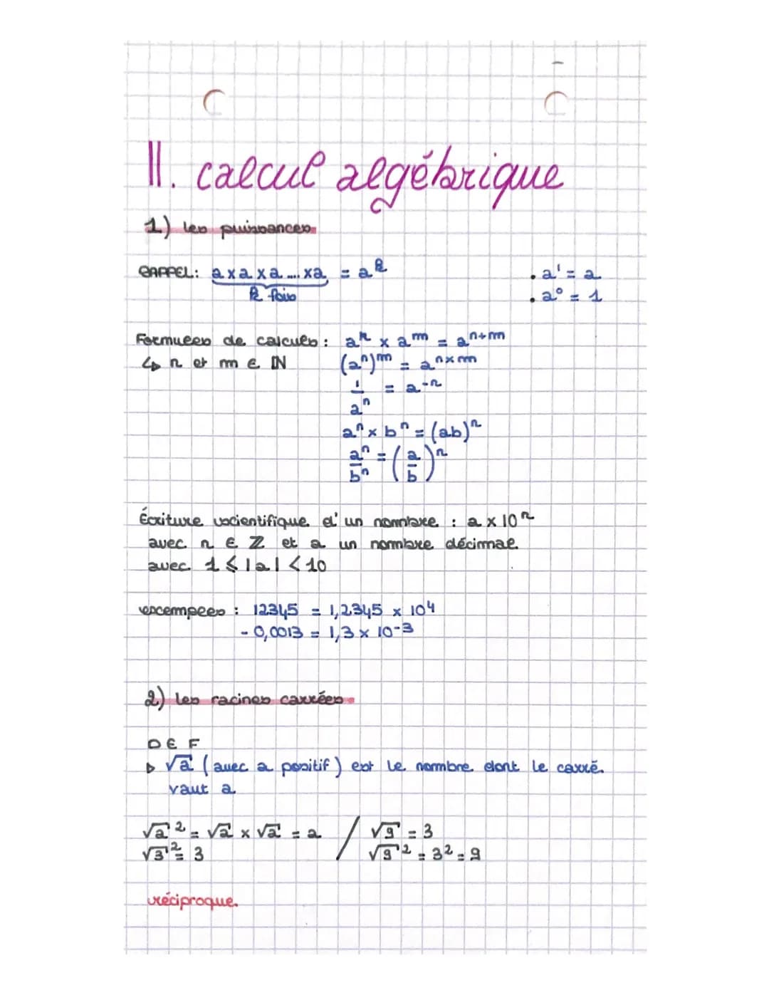 o
i
NOMBRES ENTIERS / CALCULS
NcZc Dc Qc R
R
D
می اسفووری
N
3
2,6 -3,17
- 31
N 0 2 10
MIC
(ex: 3,24 =
√2
3
B
27
10¹
1. ensembles de nombres
