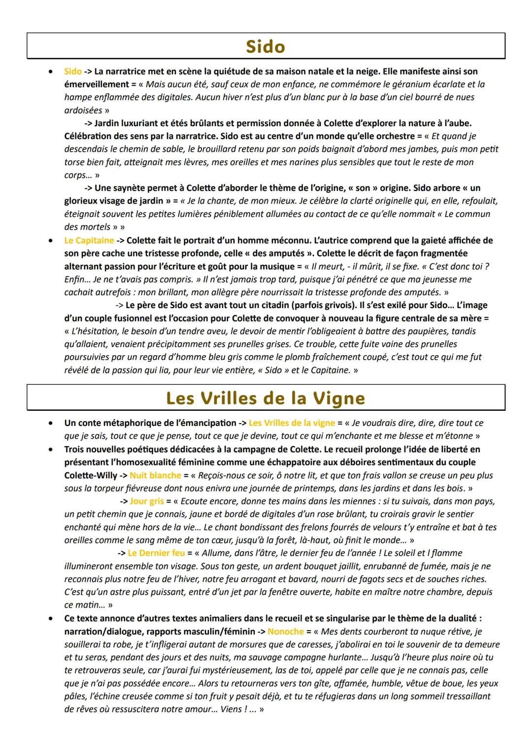 Bac écrit - Colette - Sido & Les Vrilles
de la Vigne
Bien connaître Colette et ses œuvres
Biographie de l'auteur
Sidonie Gabrielle Colette n