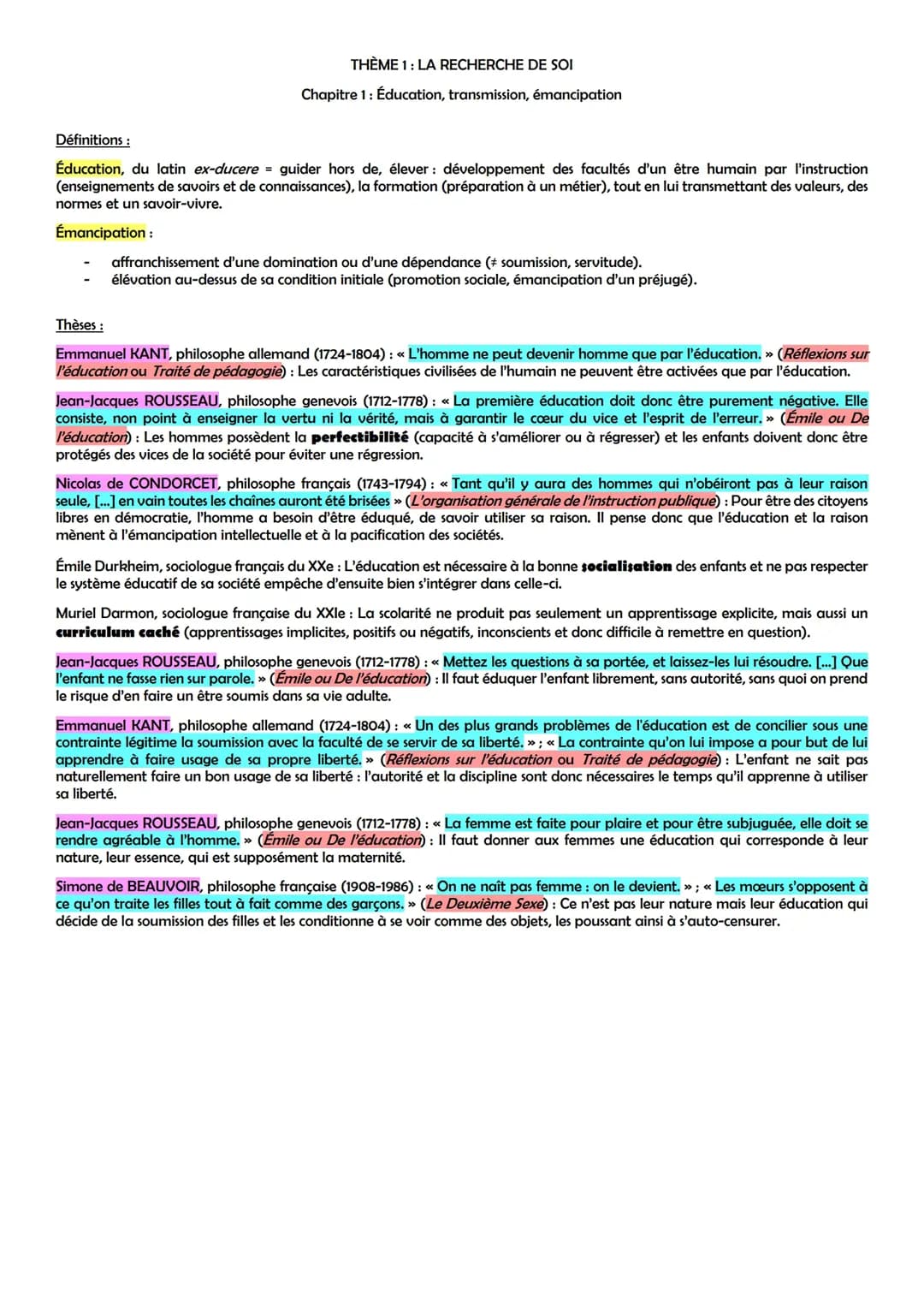 La recherche de soi (HLP - philo)
