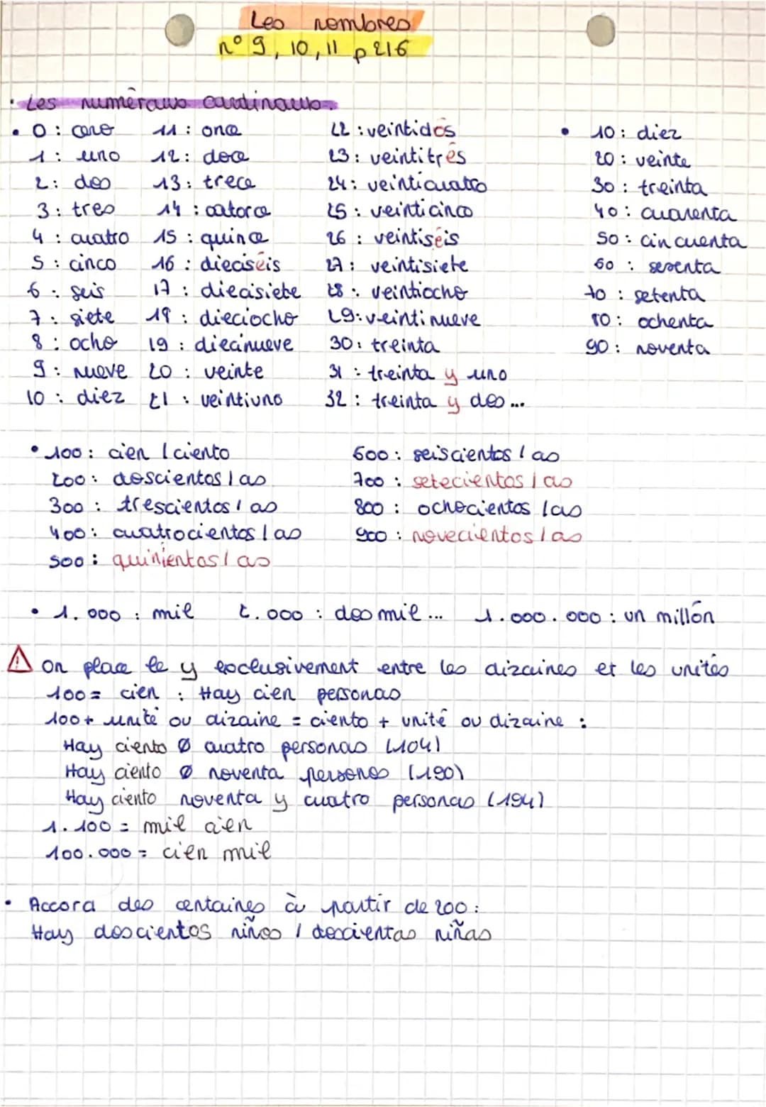 •
Les numeraws cardinaub
• O: aro
1: uno
2: des
3: tres
4: cuatro
S: cinco
6 seis
7: siete
8: ocho
I: neve to: veinte
10 : diez El
. d.
:
مه