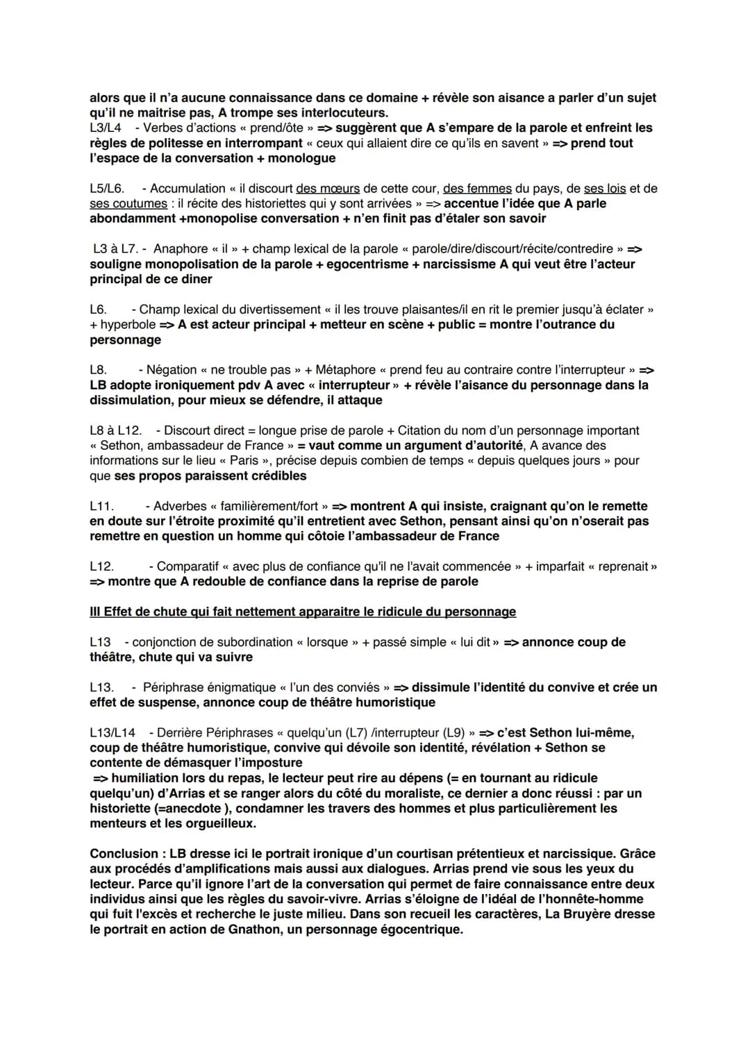 Arrias, les Caractères,
Jean De La Bruyère :
° Présentation du texte : Parcours : La comédie sociale
→ Auteur : Jean de La Bruyère a beaucou