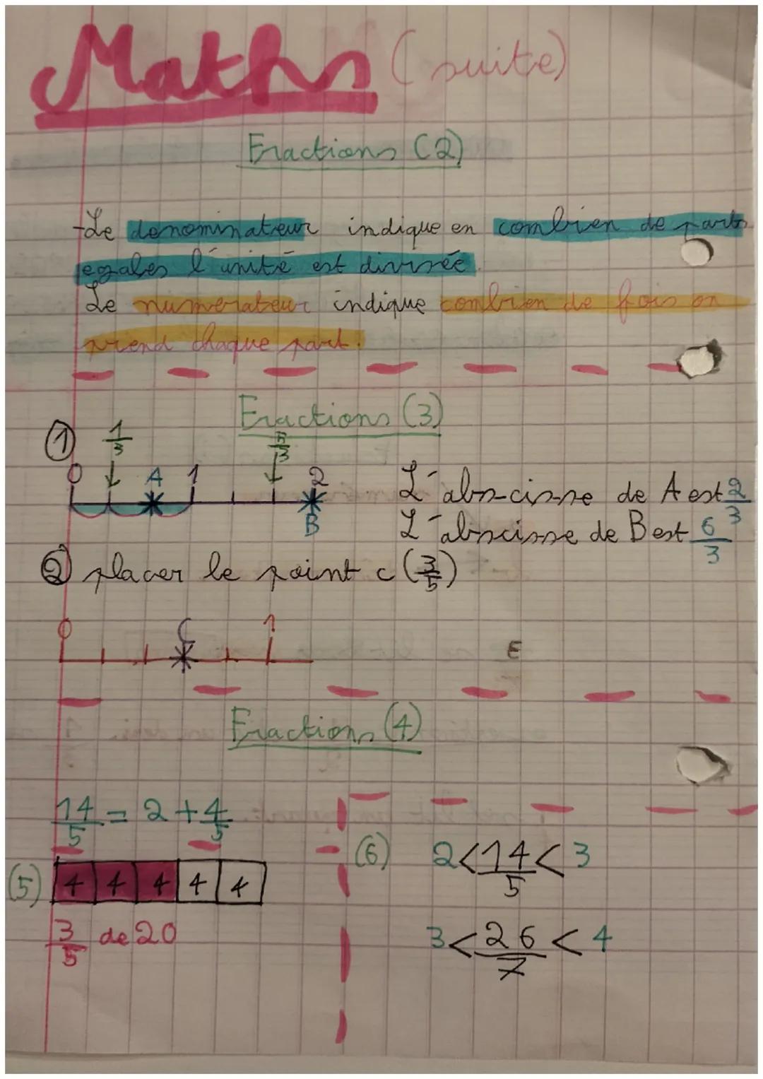 Exactions(1)

numérateur

$
\frac{a}{b}
$

dénominskem

$
\frac{3}{7}
$ se lit was perfienes

exestions: $\frac{1}{2}$ selit un der's. $\fra