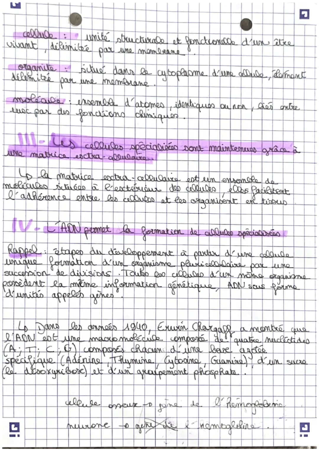 partie 1.
نمهنلممممںیھا
المولے
علم من
du vivant
- Corgantome
cellules spécialiste pluricellulaire
- organisation fonctionelle du vivant
is C