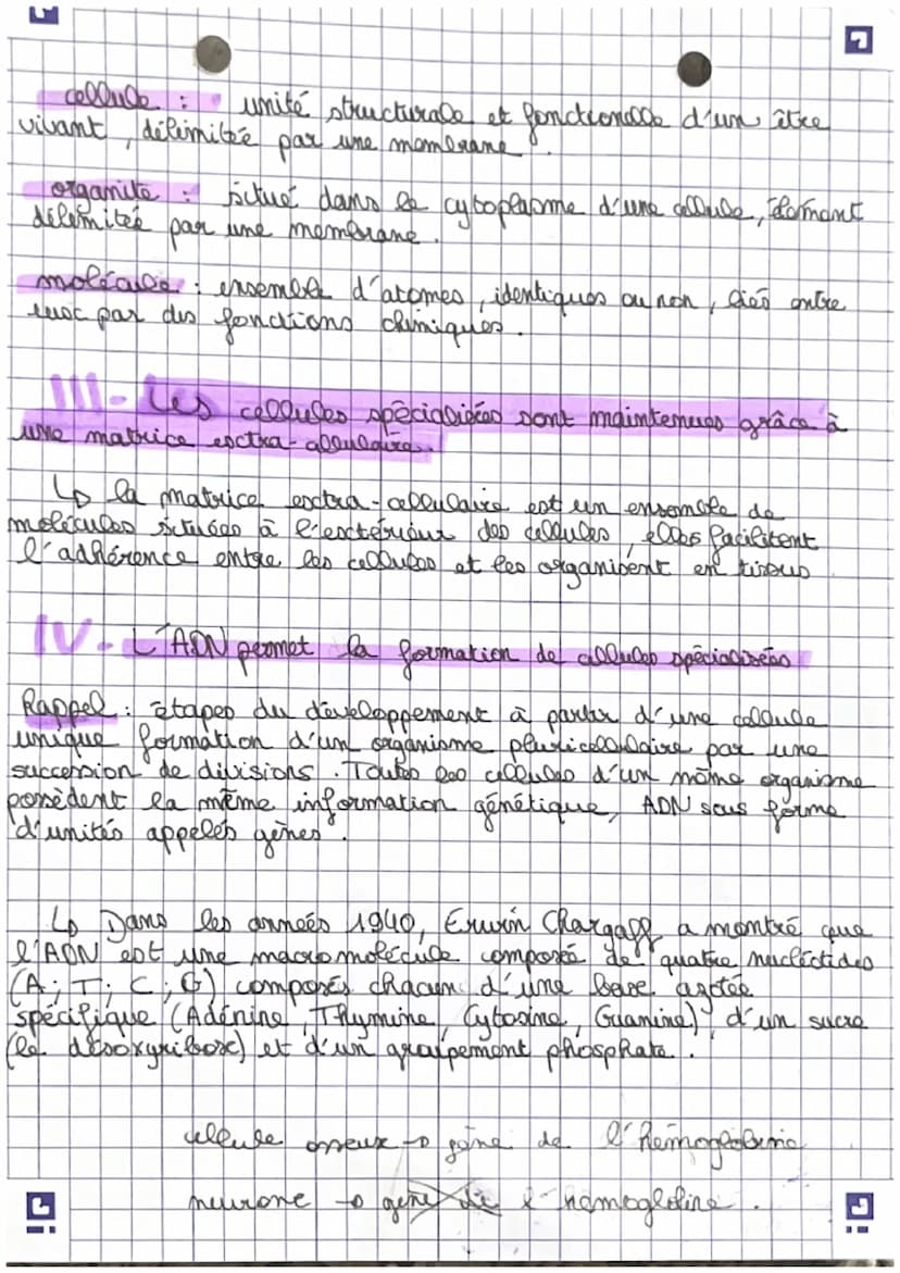 partie 1.
نمهنلممممںیھا
المولے
علم من
du vivant
- Corgantome
cellules spécialiste pluricellulaire
- organisation fonctionelle du vivant
is C