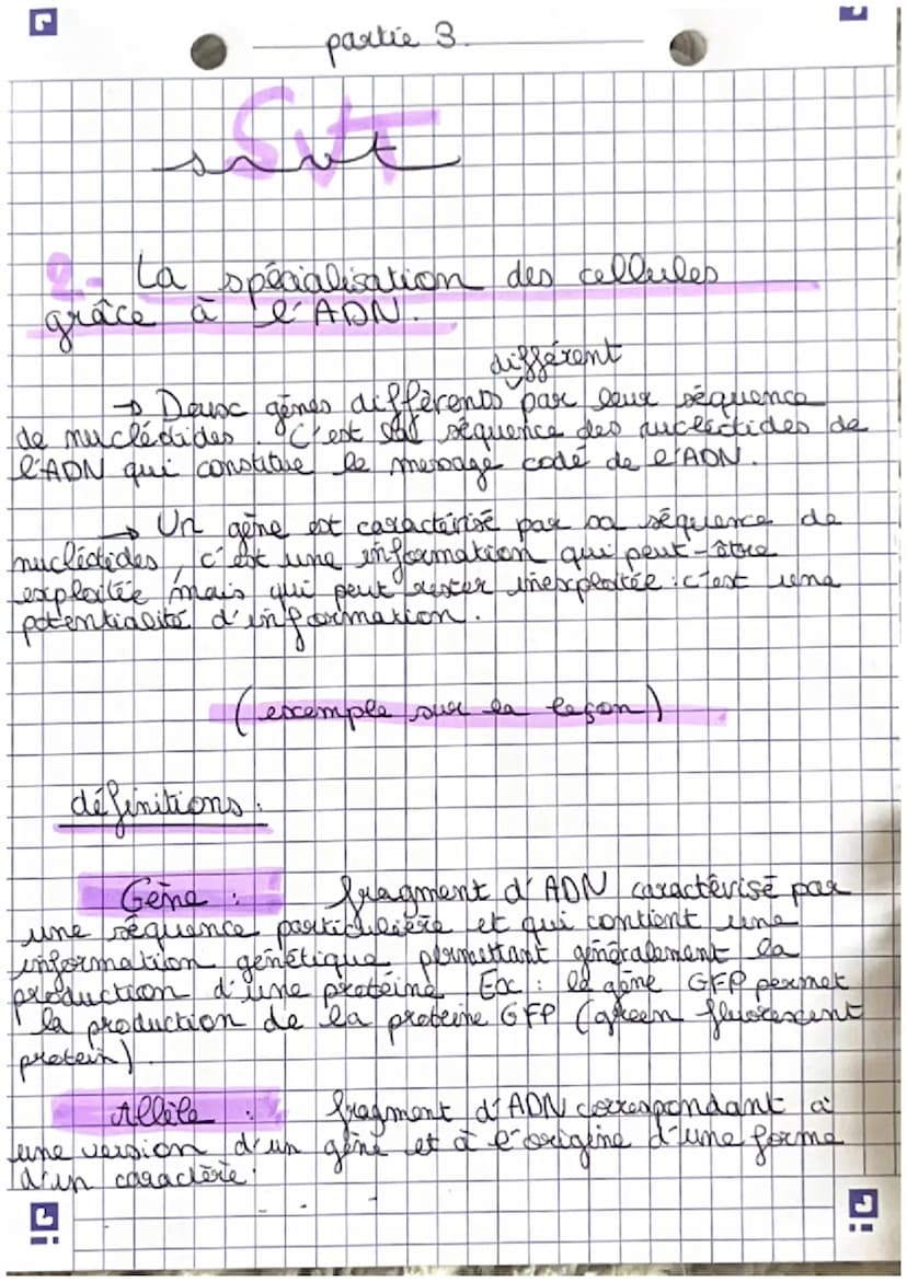 partie 1.
نمهنلممممںیھا
المولے
علم من
du vivant
- Corgantome
cellules spécialiste pluricellulaire
- organisation fonctionelle du vivant
is C