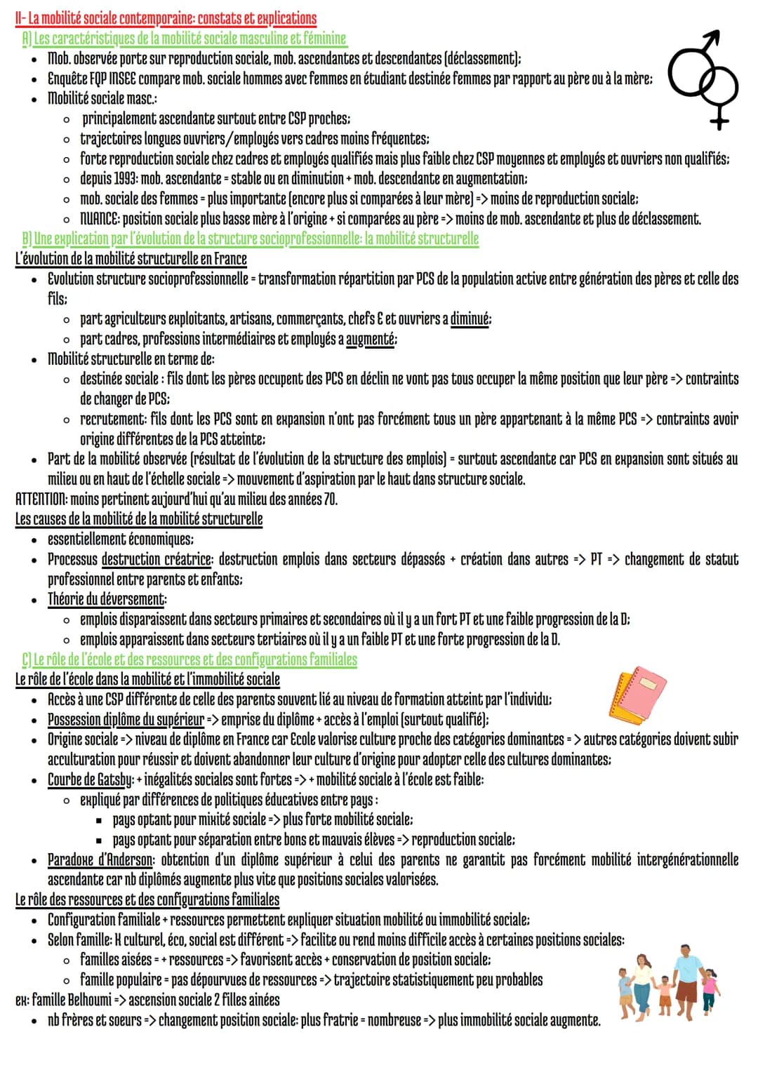 1- Définitions et mesures de la mobilité sociale
A) Formes et enjeux de la mobilité sociale
Les formes de la mobilité
Mobilité sociale (Pitr