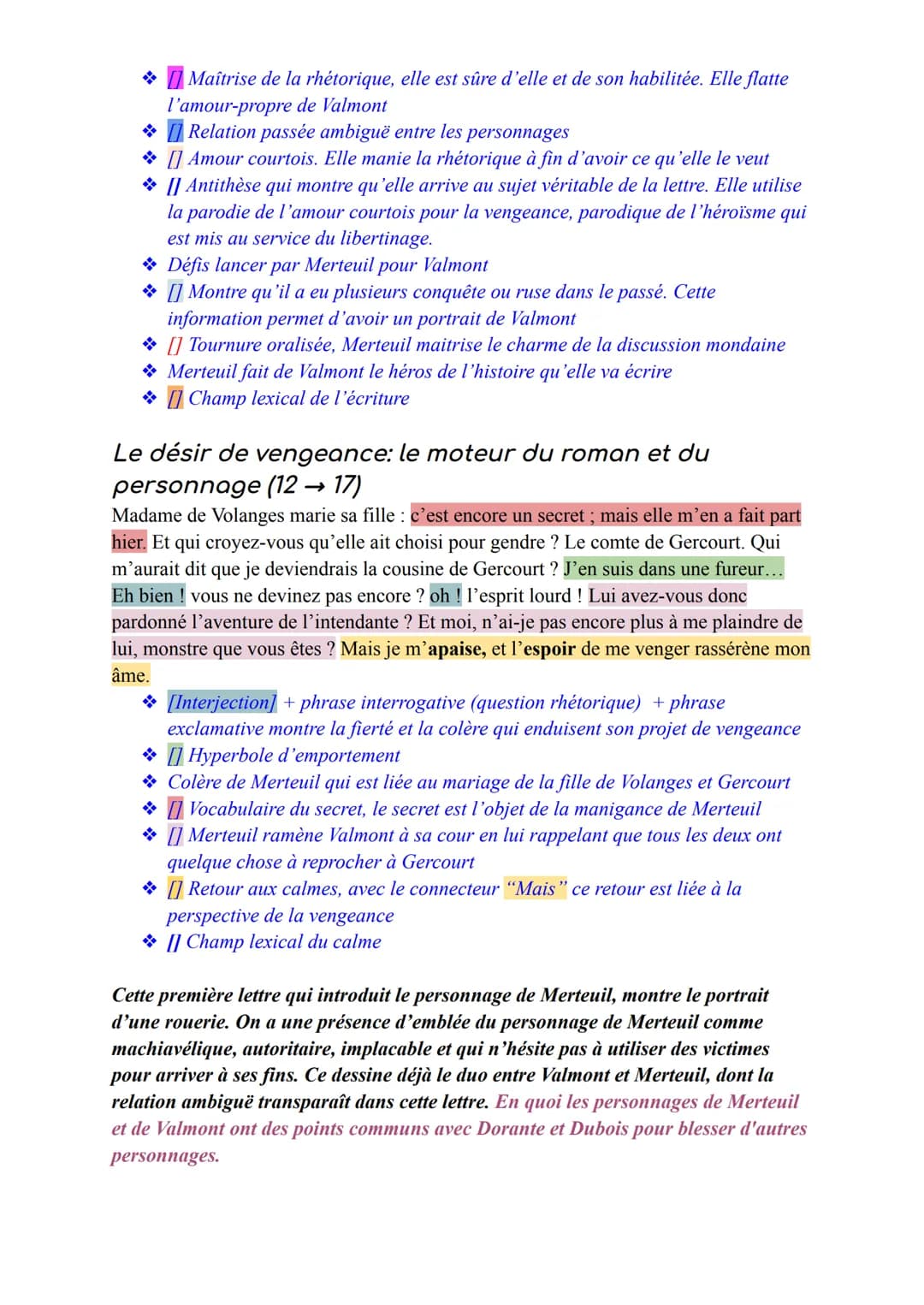 Texte 10: Les Liaisons Dangereuses
Lettre II
La Marquise de Merteuil au Vicomte de Valmont
Ce roman épistolaire écrit par Laclos, un écrivai