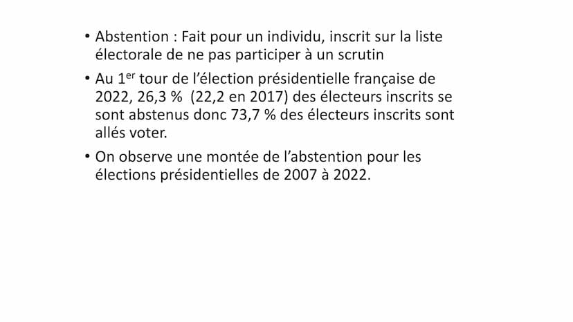 B- Les variables contextuelles liées à la participation
électorale
• 1-L'abstention selon le type d'élections
• Document 14 : L'abstention p