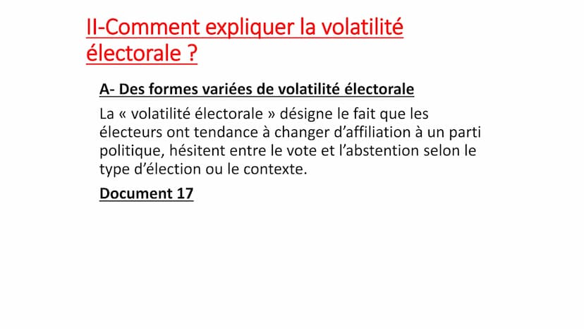 B- Les variables contextuelles liées à la participation
électorale
• 1-L'abstention selon le type d'élections
• Document 14 : L'abstention p
