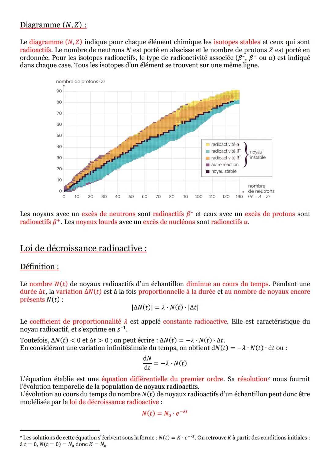 Rappels:
Le noyau atomique :
Un noyau atomique est constitué de nucléons: les protons, de charge positive, notés p, et les
neutrons, de char