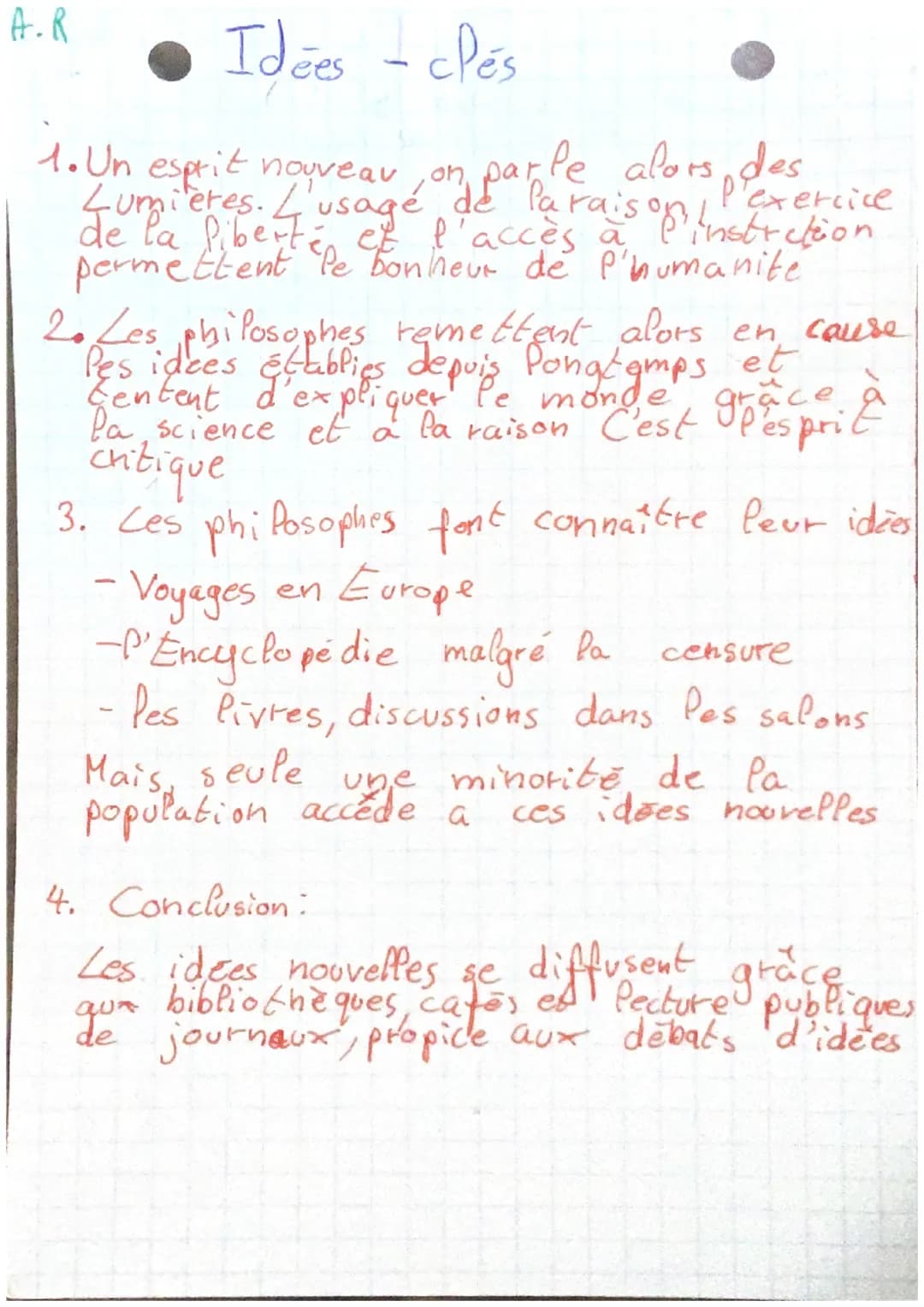 A.R.
MOTS-CLES
-Philosophe engage Dans ses écrits il défend ses
-intolerance religieu: rejet des personnes n'exerçant
la même religion
pas
-