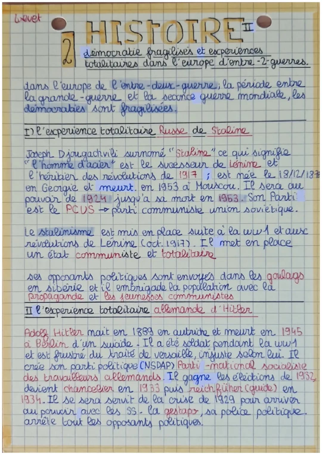 Levet
HISTOIRE T
democratie fragilises et experiences
totalitaires dans l'europe d'entre -2-guerres.
2
dans l'europe de l'entre-deux-guerre;