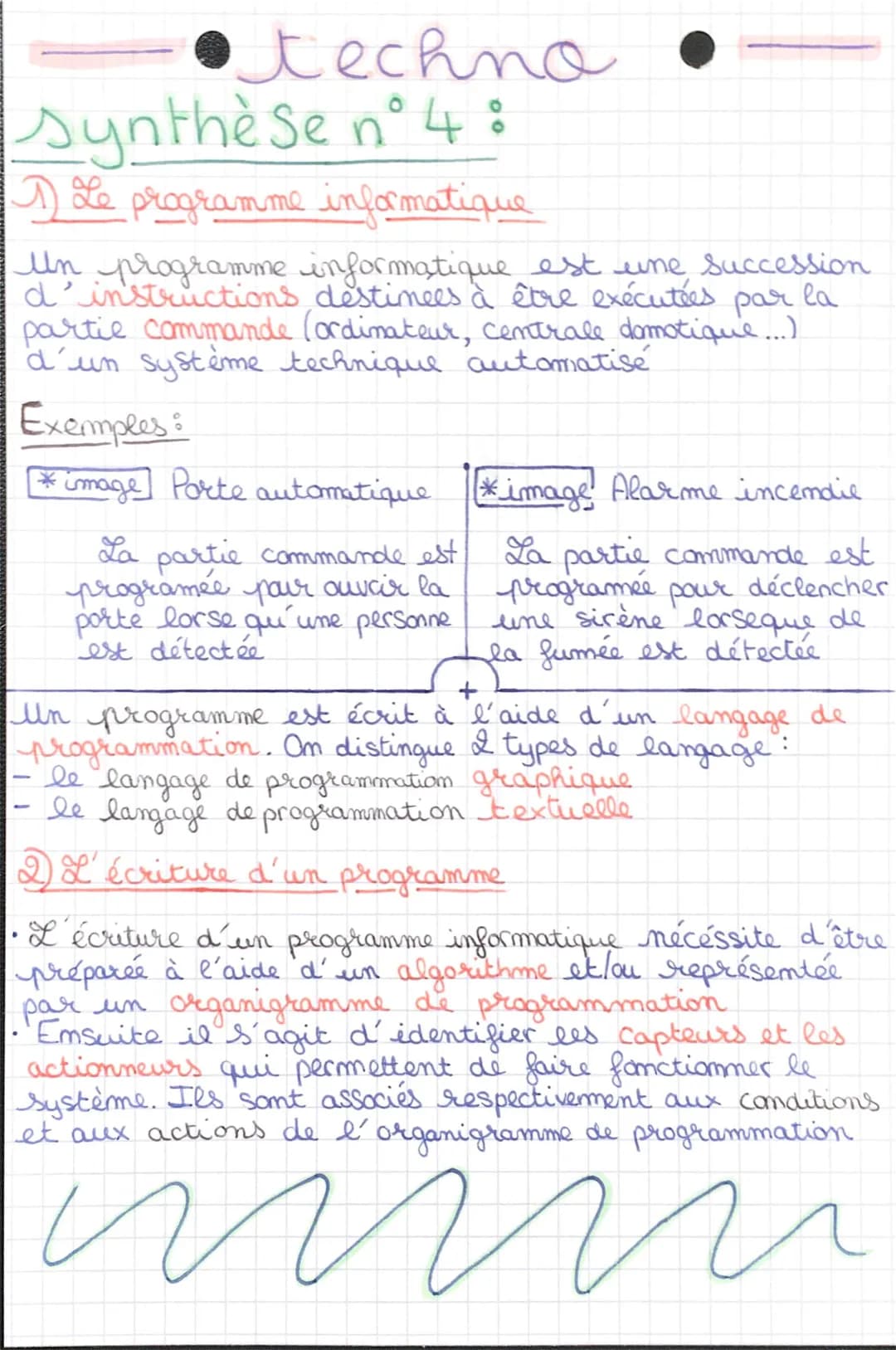 la programmation d’un système 