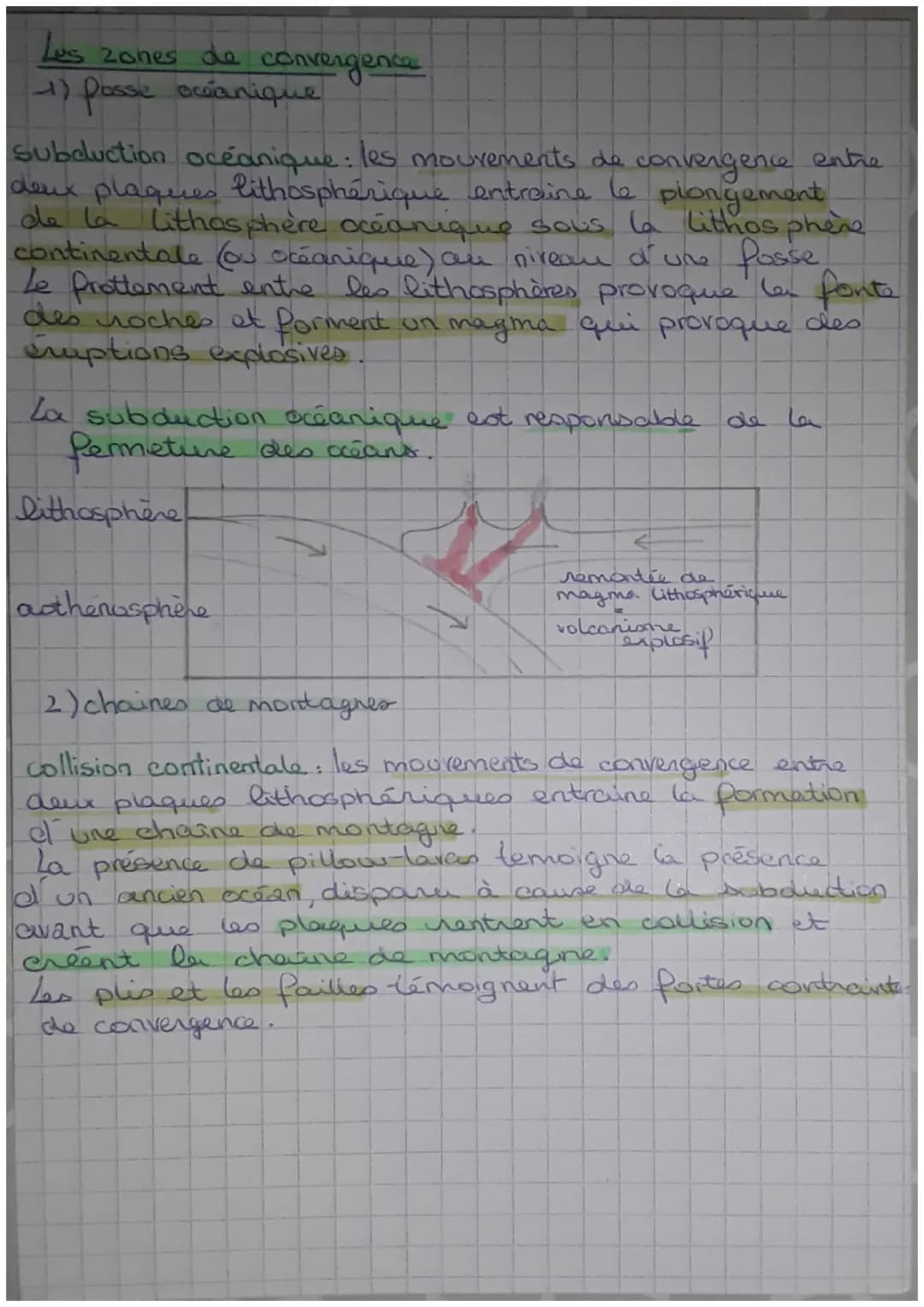 SVT-La
Mouvement:
- divergence au niveau des dorsales
Océanique → volcanisme effusif + foyers
sismiques entre 0 et 20km de profondeur
-conve