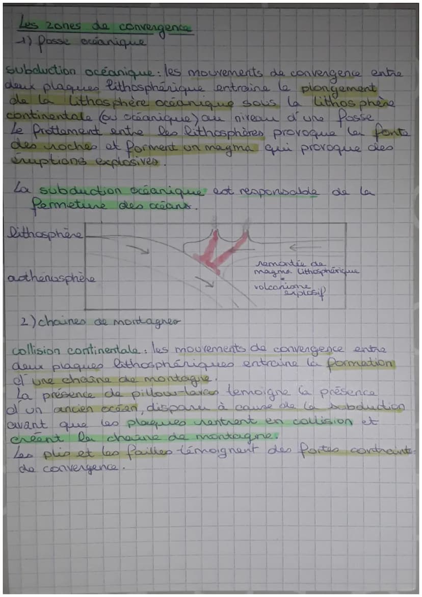 SVT-La
Mouvement:
- divergence au niveau des dorsales
Océanique → volcanisme effusif + foyers
sismiques entre 0 et 20km de profondeur
-conve