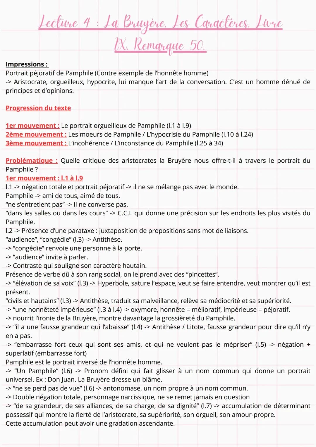 La Bruyère, Les Caractères, Livre IX, Remarque 50.