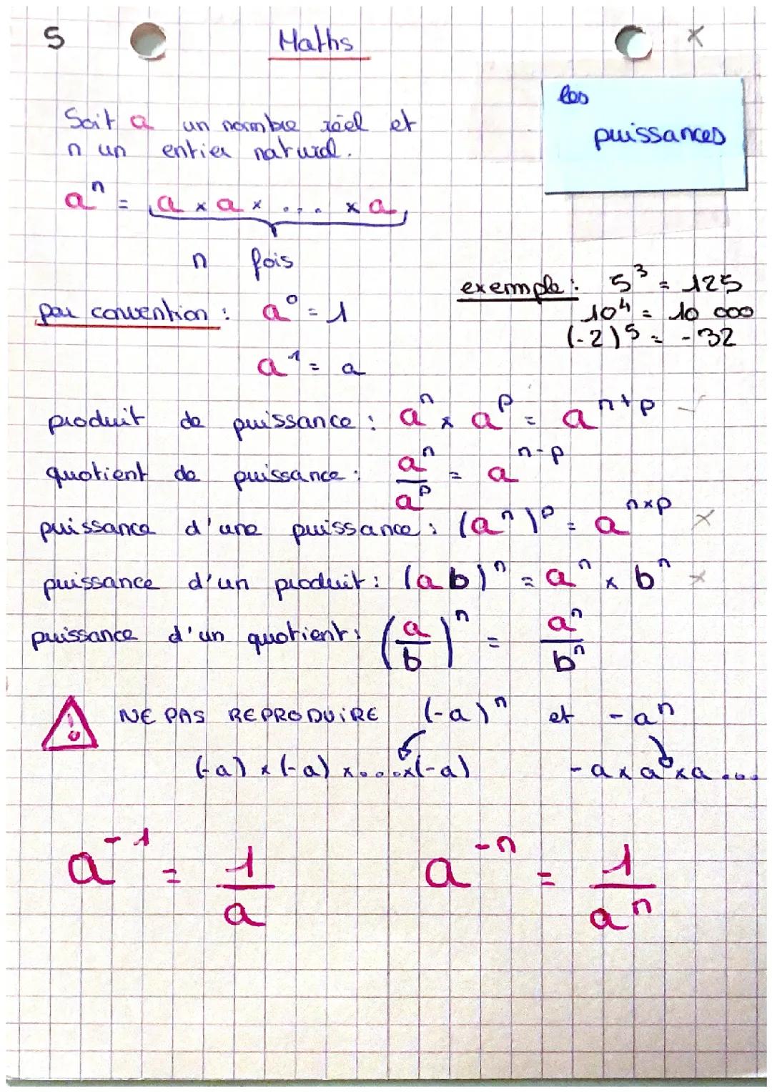 Les puissances 