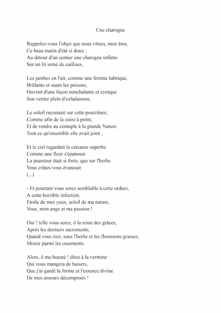 Know Une Charogne de Baudelaire Oral Bac thumbnail