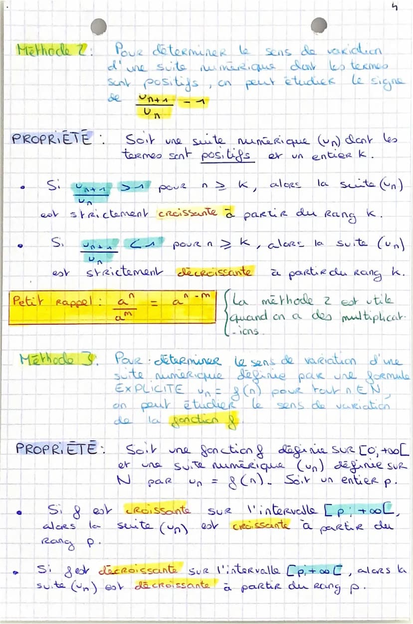 1/ Suite numerique.
- Une suite (un) DEN
SUR
00
0
UN ->
A ->
D
-vou u₂ est le terme initial de la suite (un)MEN
un
est le terme de Rang I d'