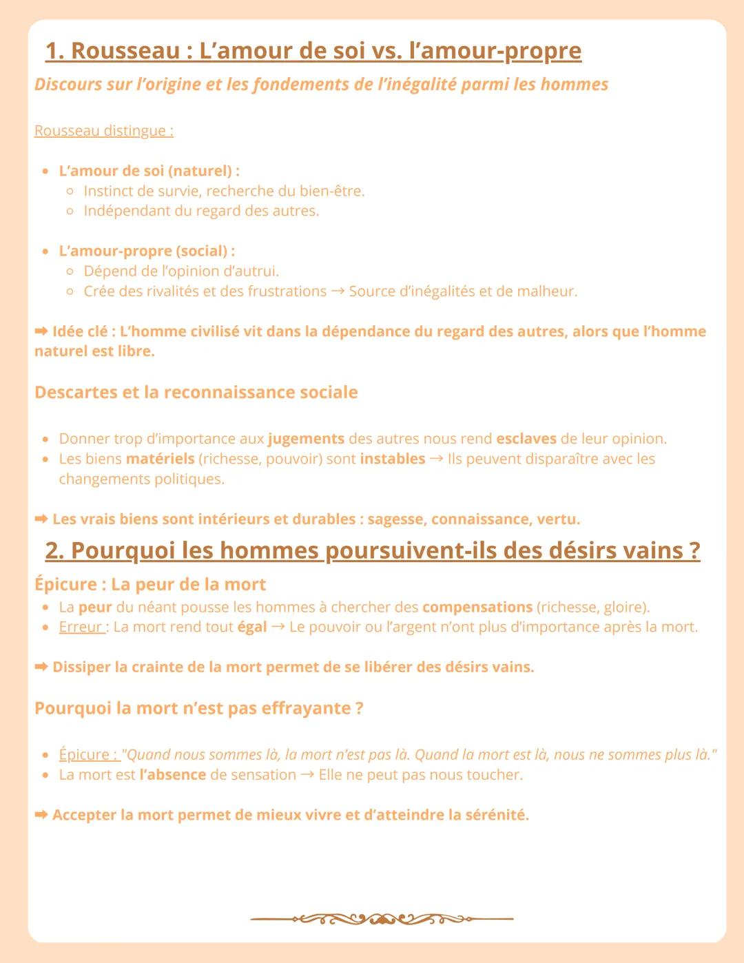 # Le Bonheur

Le désir: Une force ambivalente

Le désir peut être perçu de deux manières :

*   Une source de souffrance → Frustration, inqu