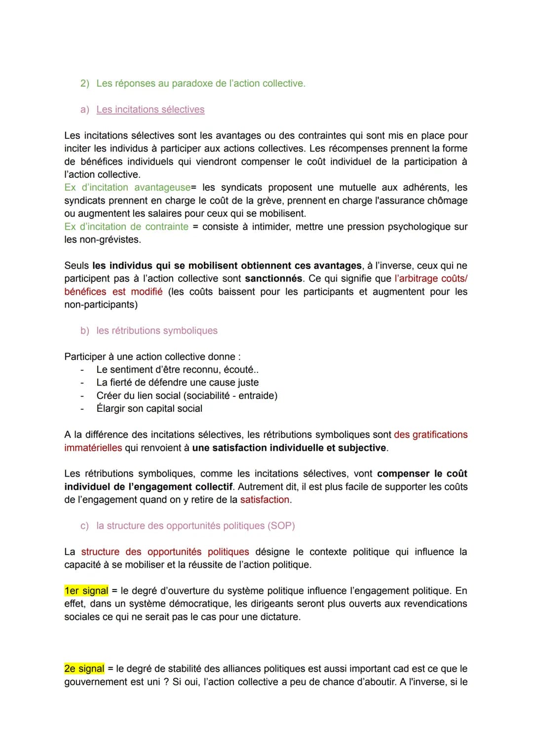 SES
Comment expliquer l'engagement politique dans les sociétés démocratiques ?
I] Les formes et les déterminants de l'engagement politique
A