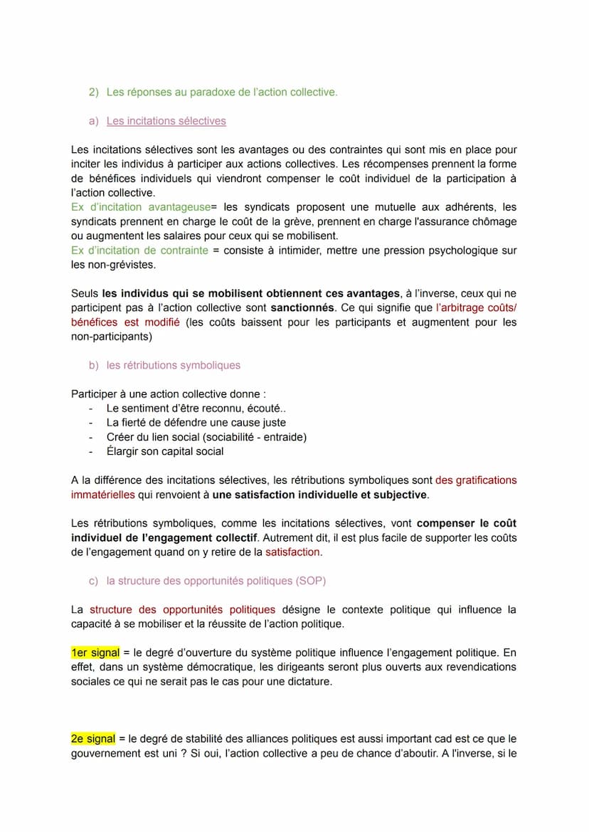 SES
Comment expliquer l'engagement politique dans les sociétés démocratiques ?
I] Les formes et les déterminants de l'engagement politique
A