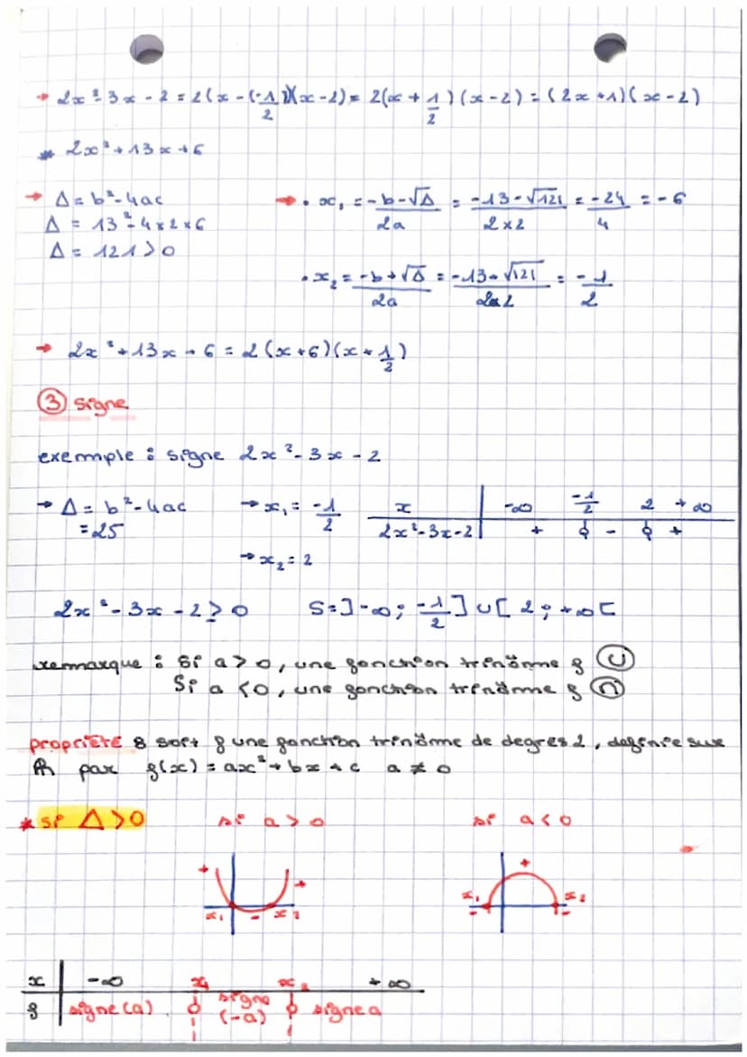 • Second degré !"
resolution d'une équation du second degre
deginition : une équation du 2nd degré est une équation
de la farme ax² + bx+c =