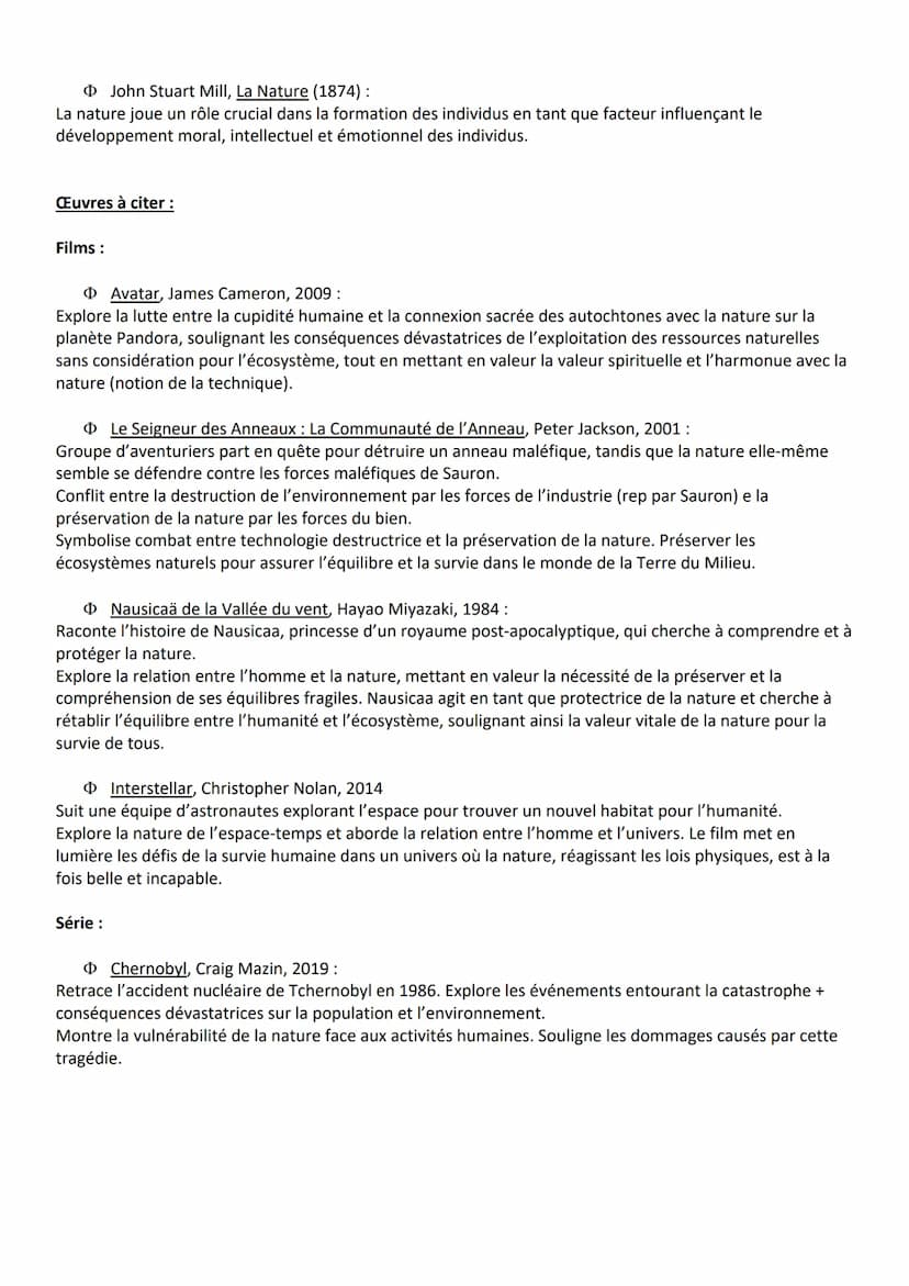 FICHE DE PHILO: LA NATURE
Définitions :
La nature :
O
O
Anthropologie : étude de l'Homme dans la société par son usage, sa représentation et