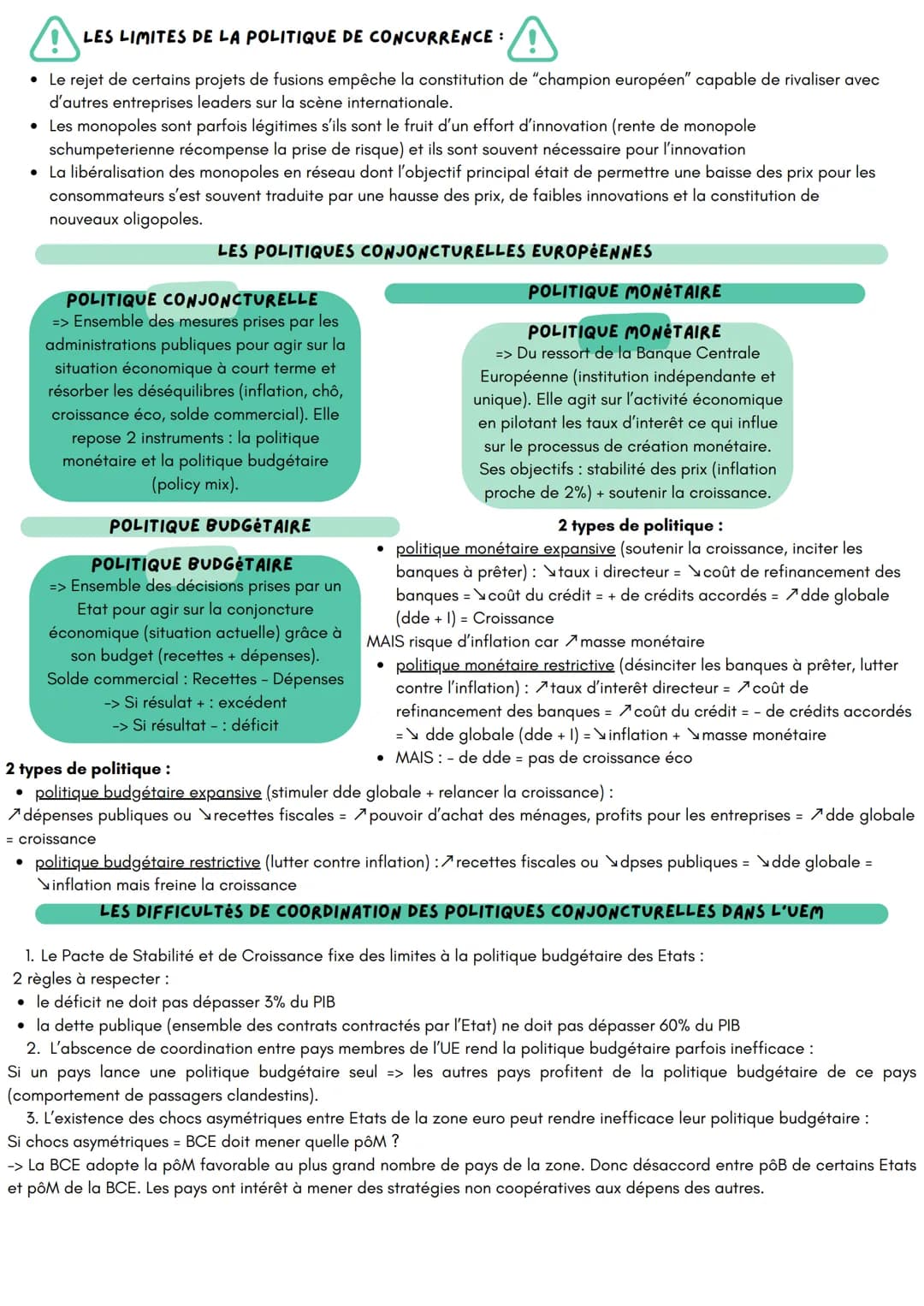 CHAPITRE 5: QUELLES POLITIQUES
ėCONOMIQUES DANS LE CADRE EUROPÉEN ?
•
CARACTÉRISTIQUES DE L'INTÉGRATION EUROPÉENNE
INTEGRATION ÉCONOMIQUE
=>