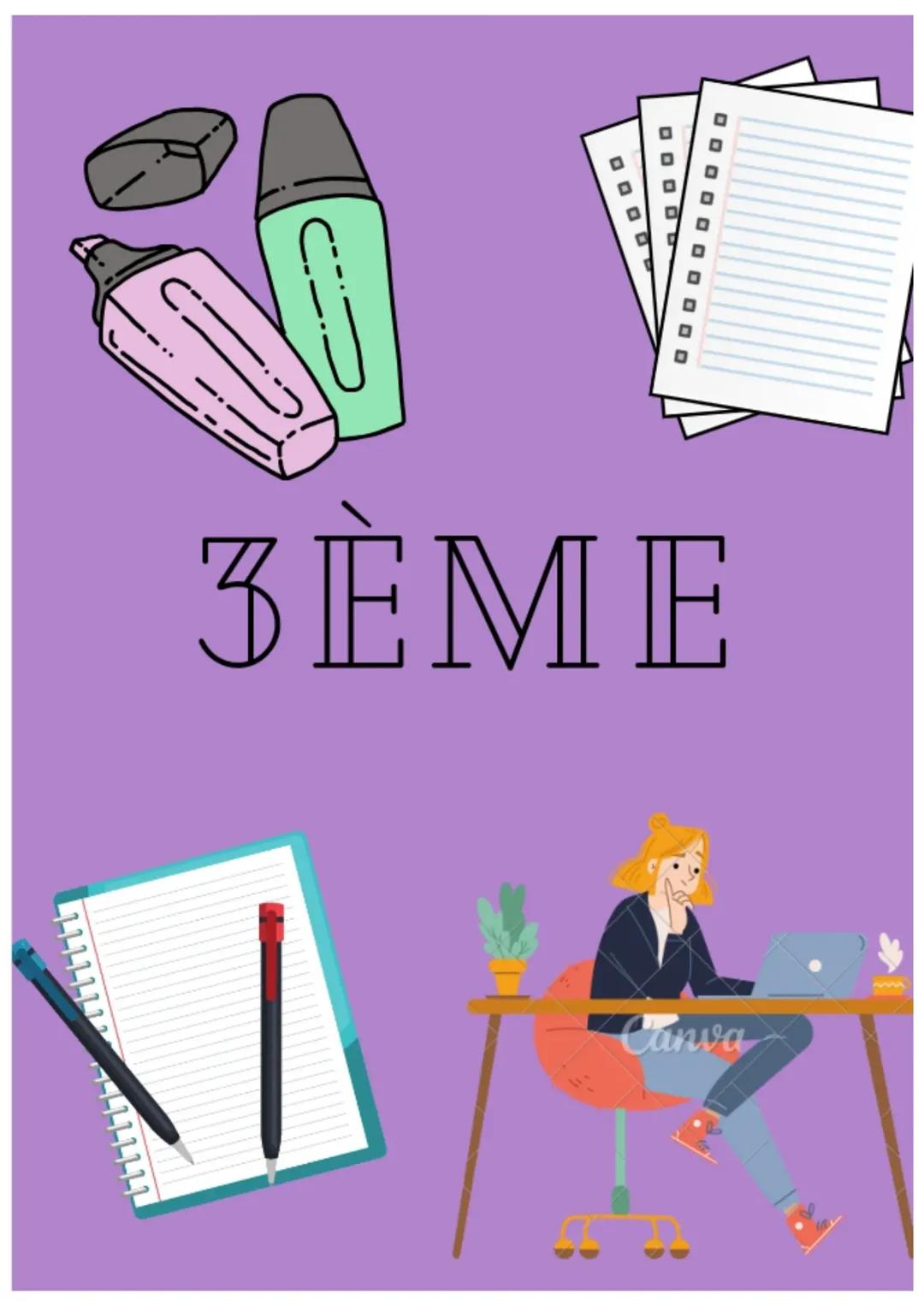 Page de dossier de 3ème