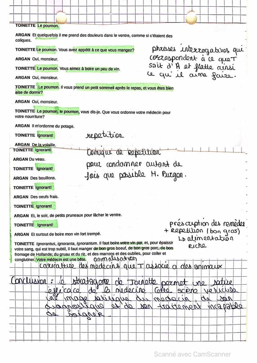 aé malade imaginaire: acte I, scene 5
JB Poquelin, dit Molière, celebre dramaturge du XVIIes, se Cattache ou mut
dassicisme. ds la comedie i