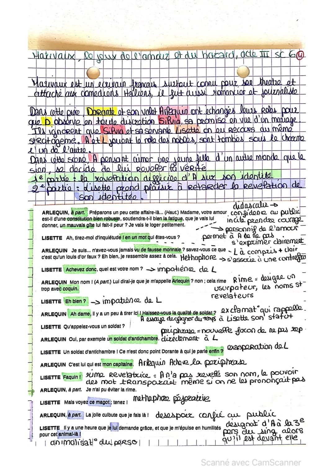 aé malade imaginaire: acte I, scene 5
JB Poquelin, dit Molière, celebre dramaturge du XVIIes, se Cattache ou mut
dassicisme. ds la comedie i